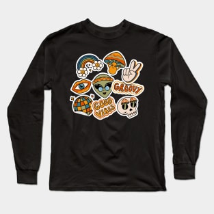 Retro Stickers Long Sleeve T-Shirt